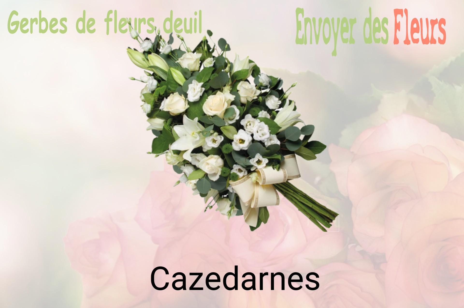 Gerbe de fleurs de deuil livrée à Cazedarnes